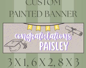 CUSTOM 2026 Graduation Banner - HAND PAINTED 8X3ft