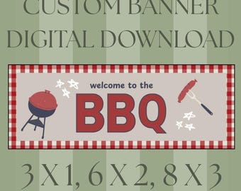 CUSTOM Barbecue Banner - DIGITAL DOWNLOAD