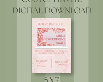 CUSTOM Powerpoint Night Invite - DIGITAL DOWNLOAD 5x7"
