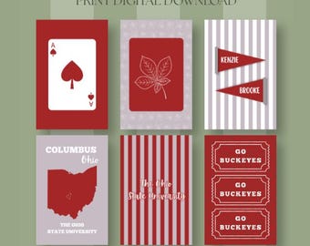 CUSTOM 6 University Prints - DIGITAL DOWNLOAD 11x17"
