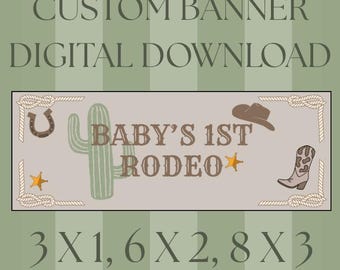 CUSTOM Baby's 1st Birthday Banner - DIGITAL DOWNLOAD