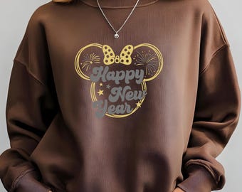 Happy New Year 2026 Shirt, Mouse Ears Holiday Tee, Family Matching New Year Outfit, Cute Vacation Top, Festive Celebration Shirt