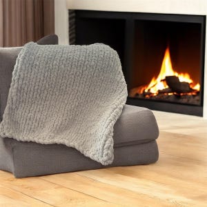 Chunky Knit Chenille Throw Blanket: Fuzzy, Hand-Knit Lapghan