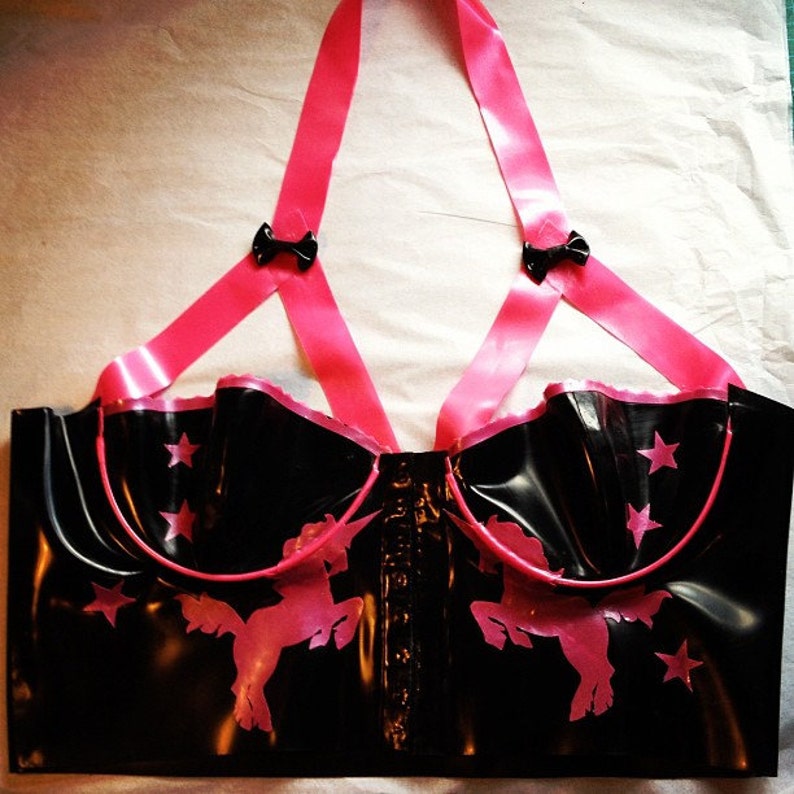 Latex Unicorn Bra Etsy