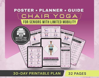 Gentle Chair Yoga Exercises for Seniors with Limited Mobility, Improve Stability & Balance, PDF
