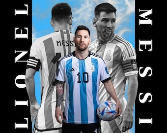 Lionel Messi Argentina Streetwear T-shirt Design (PNG Digital Download)