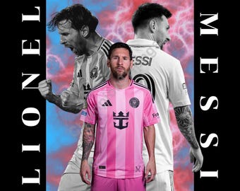Diseño de camiseta urbana de Lionel Messi (descarga digital PNG)