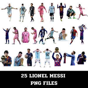 Lionel Messi PNG Bundle – Soccer Clipart, Transparent Background (Digital Download)