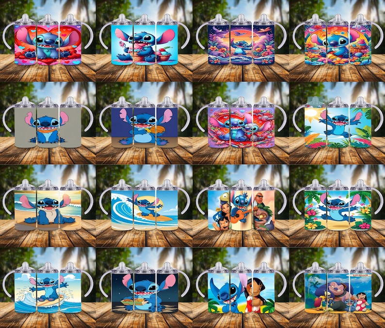 3500 Cartoon Sippy Cup Tumbler, 12oz Straight Tumbler Sublimation, Childrens Cartoon Tumbler Wrap, 12oz Kids Flip Top Wrap, Sippy Cup Bundle image 13