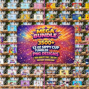 3500 Cartoon Sippy Cup Tumbler, 12oz Straight Tumbler Sublimation, Childrens Cartoon Tumbler Wrap, 12oz Kids Flip Top Wrap, Sippy Cup Bundle