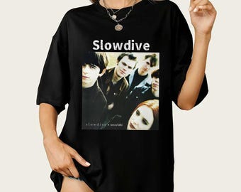 Slowdive Exclusive T-Shirt - Unisex Indie Music Band Merch - Dream Pop Apparel Gift - Printed Graphic Tee - Souvlaki Tour Shirt