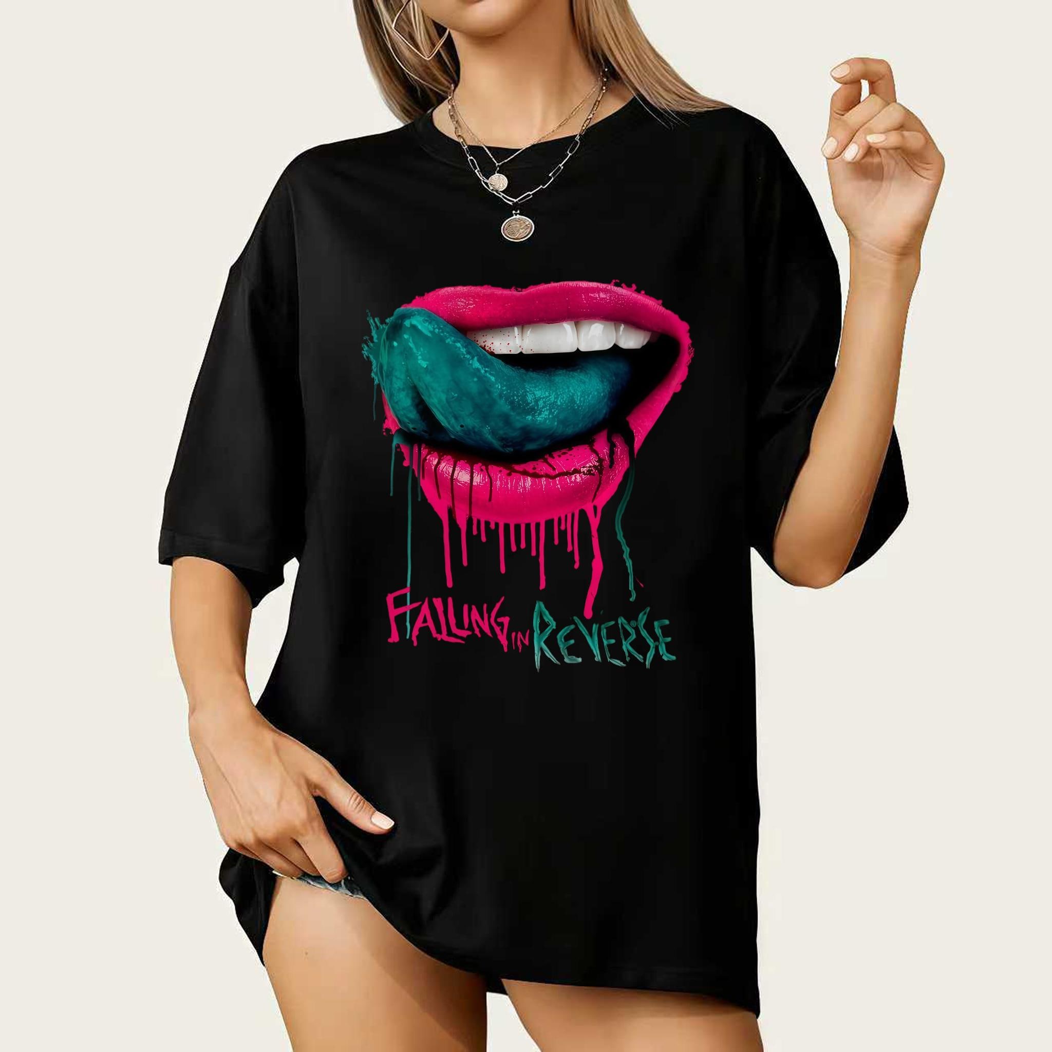 Authentic FALLING IN REVERSE FIR Fashionably Late Lips Tank Top Shirt S