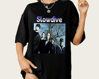 Slowdive Exclusive T-Shirt - Unisex Hoodie Music Band Tee - Tour Shirt - Souvlaki Album Merch - Printed Music Apparel Gift