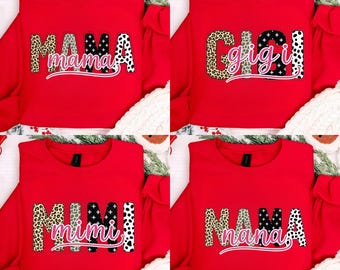 Christmas Mama Nana Mimi Gigi Shirt  PNG Bundle, Holiday Family (Digital Download),Floral Nana Mimi Gigi PNG,Religious Png,Everyday Png