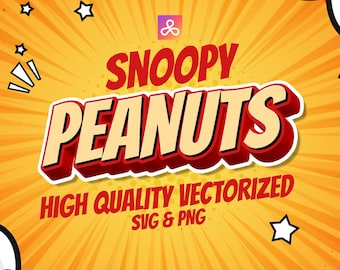 Snoopy Peanuts SVG PNG Bundle | 125 Cartoon Designs (Digital Files)