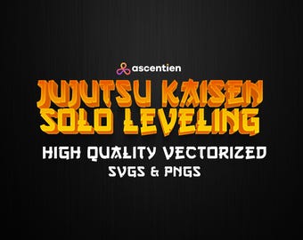 Paquete de imágenes prediseñadas SVG y PNG de Jujutsu Kaisen y Solo Leveling (descarga digital)
