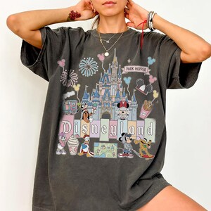 Comfort Colors Disneyland Retro Pastel Castle Shirt, Mickey Friends Park Snacks Tee, Disneyland Shirt, Disneyworld Shirt image 3