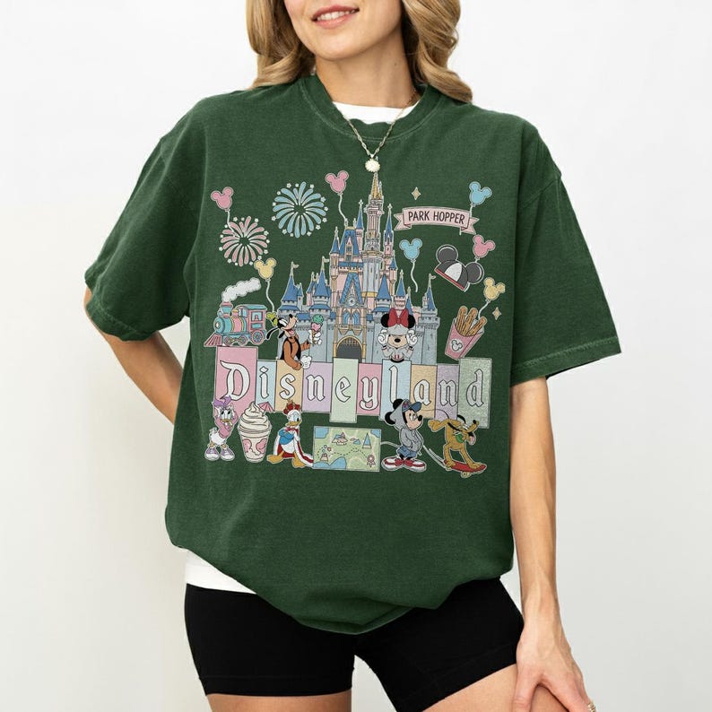 Comfort Colors Disneyland Retro Pastel Castle Shirt, Mickey Friends Park Snacks Tee, Disneyland Shirt, Disneyworld Shirt image 5