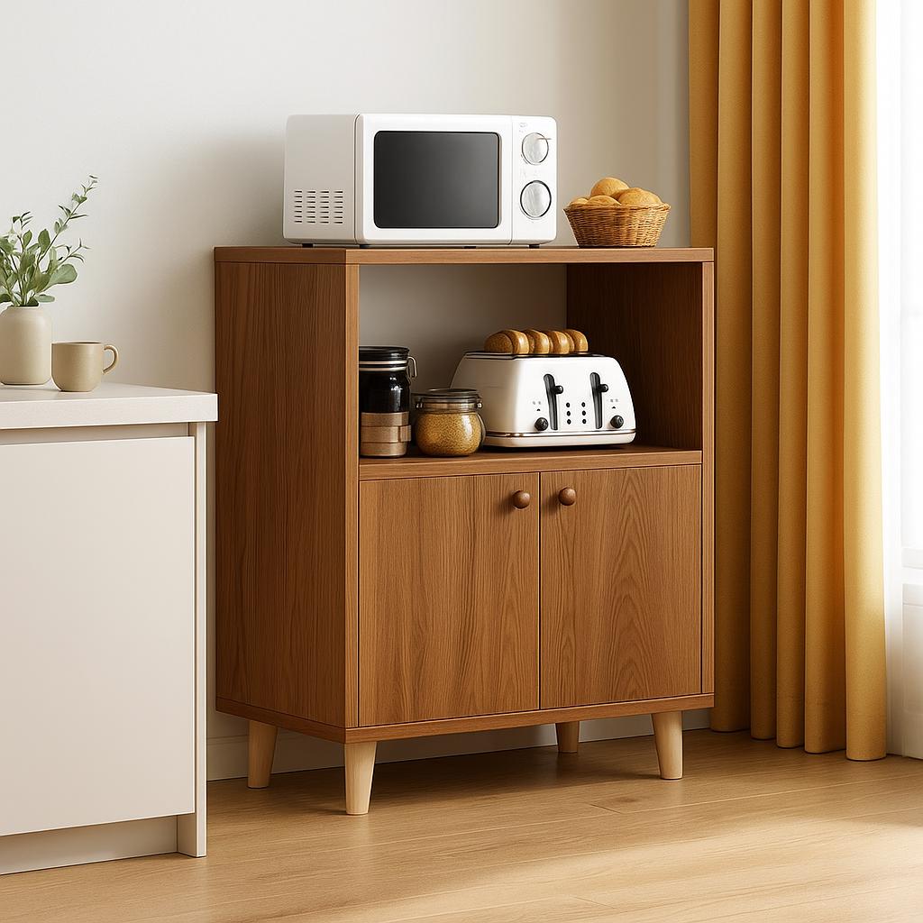 Solid Wood Buffet Cabinet, Small Kitchen Sideboard, Modern Minimalist Design