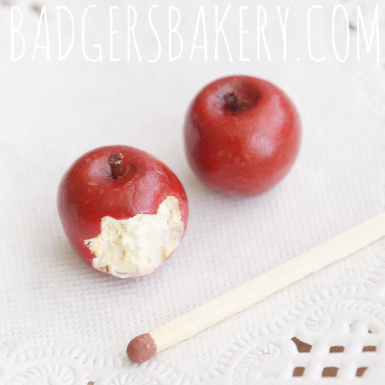 APPLE Miniature in Green Yellow or Red BJD Food Fake Fruit Etsy