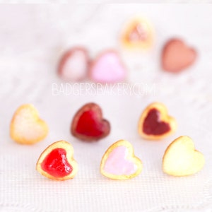 Tiny Heart-Shaped Cookie Earrings, Cute Miniature Heart Studs