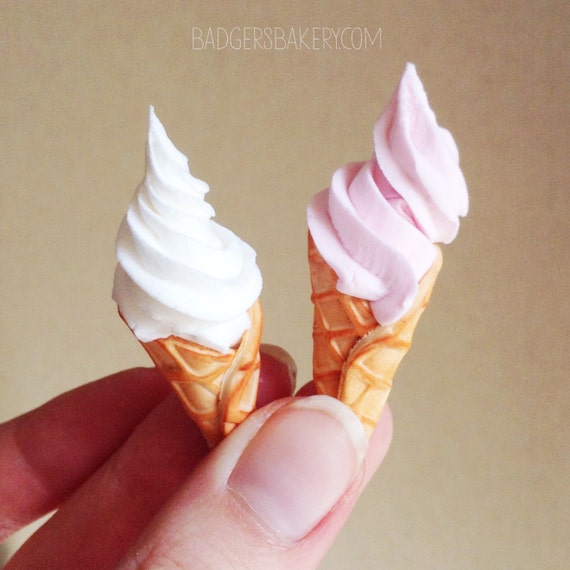 Miniature SOFT SERVE Ice Cream Cone Summer Treat for Your BJD Blythe and Other Dolls 1 6 1 4 1 3 Scale Msd Sd Yosd Etsy