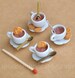 HOT CHOCOLATE Cup on Plate with Biscuits and Spoon, Christmas Playscale Dollhouse Miniature, 1/6 Doll Prop for BJD, Blythe 