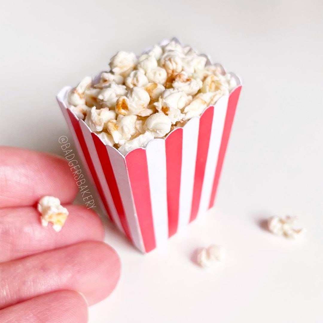 Tiny POPCORN Tub, Doll Food, Dollhouse Miniature, Fake Food Prop for ...