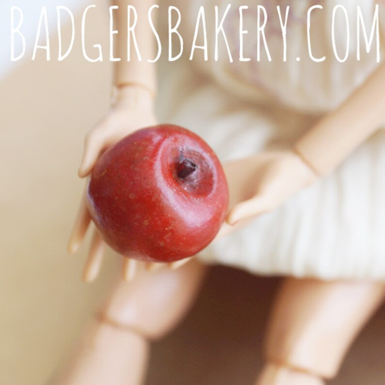 APPLE Miniature in Green Yellow or Red BJD Food Fake Fruit Etsy