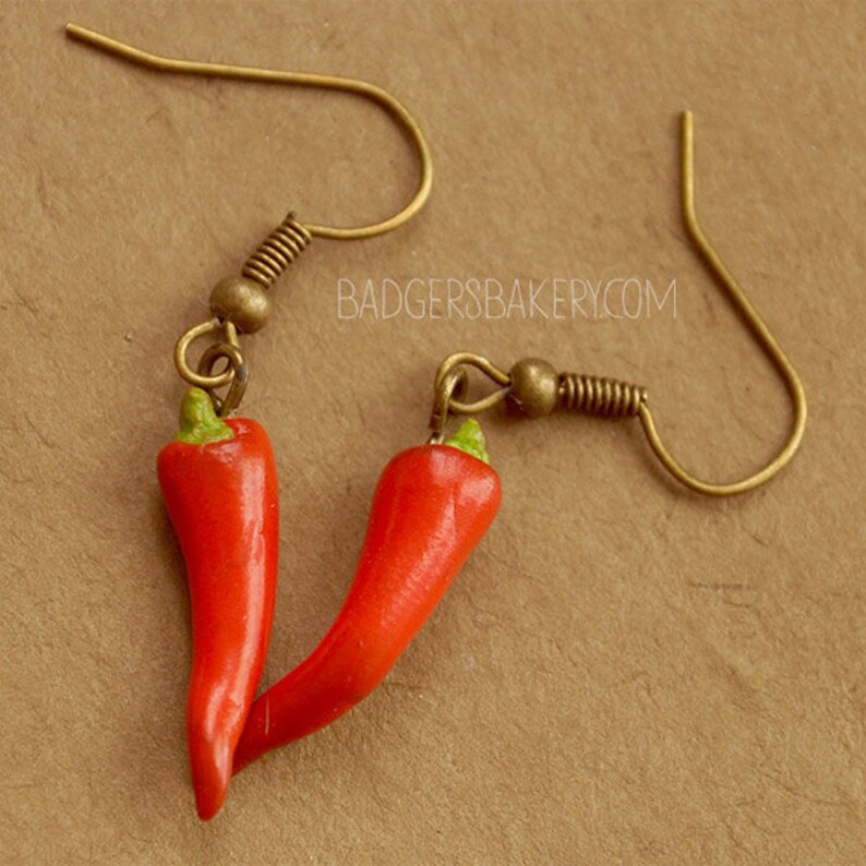 CHILI PEPPER Earrings Red or Green Spicy Hot Food Jewelry Etsy