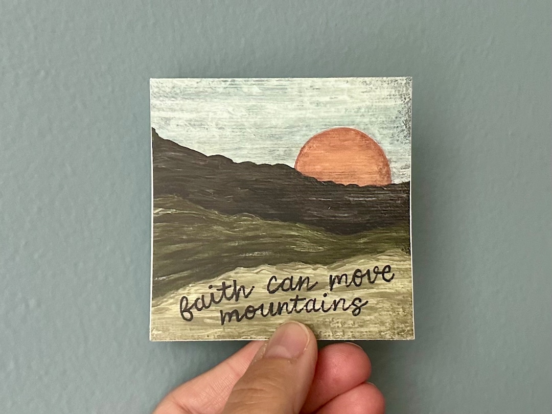 Faith Can Move Mountains Sticker, Waterproof Christian Stickers