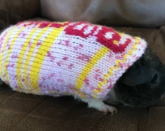 Guinea pig made to measure sweater/ jumper. Personalised with initial. Any colour.