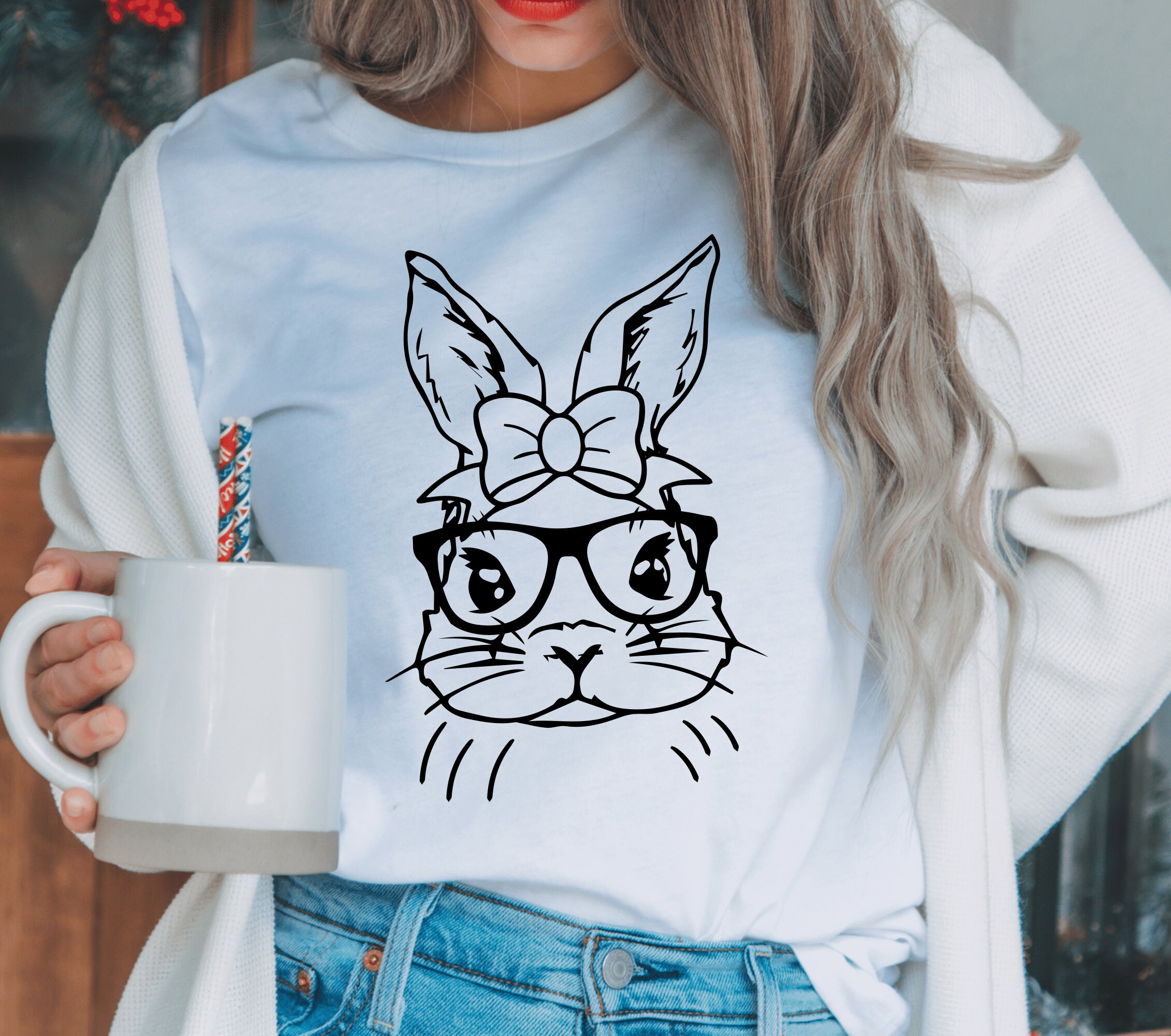 Cute Bunny With Glasses Svg Bow Svg Easter Svg Bunny Svg - Etsy Canada