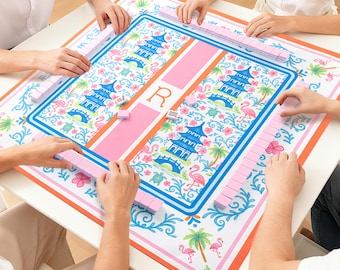 Tapete de Mahjong Chino Personalizado / Tapete de Mahjong Antideslizante / Letras Personalizadas / Bolsa de Almacenamiento / Para Amantes del Mahjong / Noche de Juegos / Regalo para Mujeres