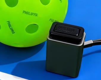Personalized Simple Name Pickleball Stamp with Ink and Lanyard Pickleball Accessory Birthday Sports Gift for Pickleball Lover Player