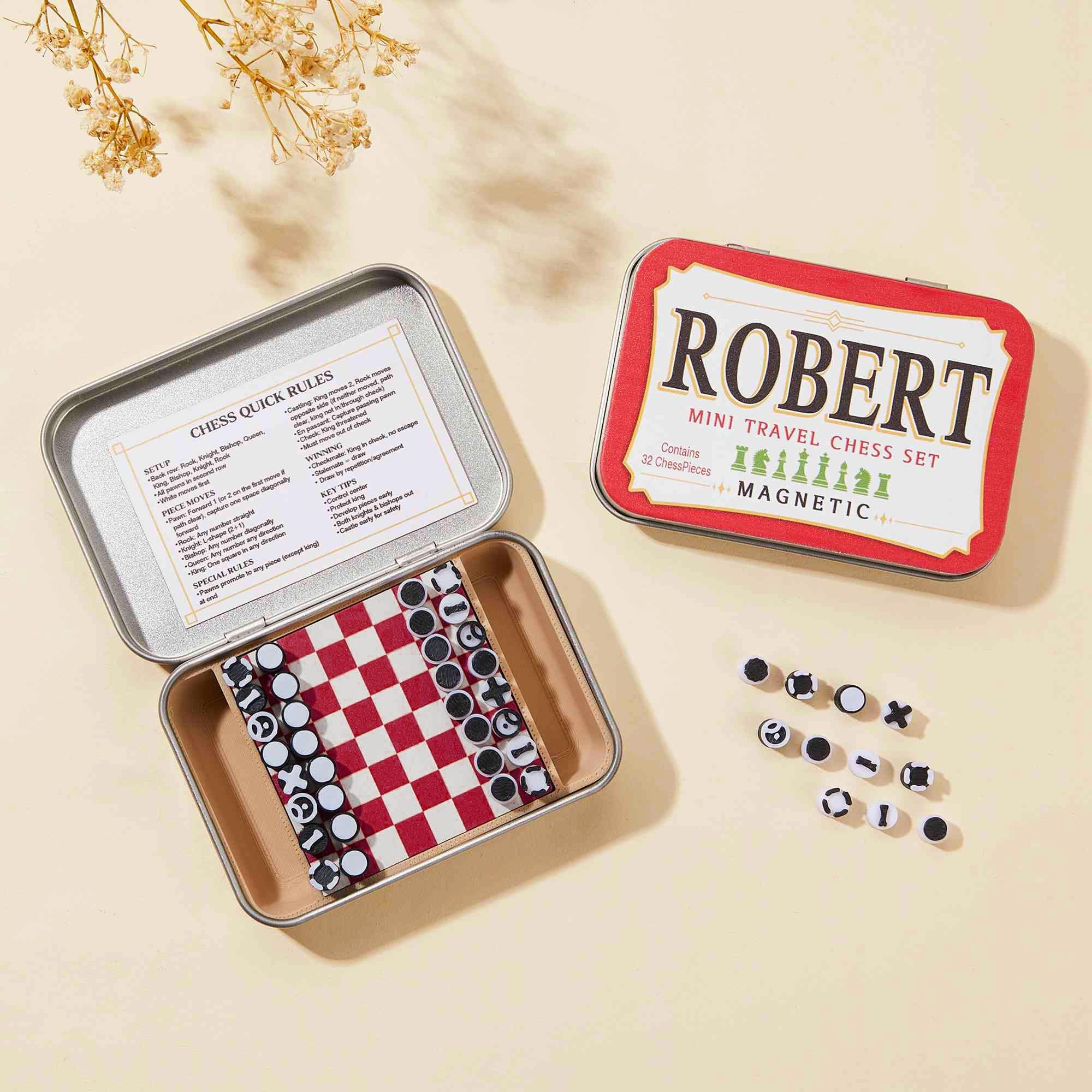 Personalized Altoids Tin Magnetic Mini Travel Chess Board Set Custom ...