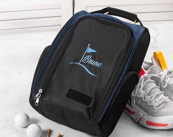 Personalized Embroidered Golf Shoe Bag - Custom Name, Large Capacity with Multiple Compartments, Sports Accessories and Gift for Golf Lovers
