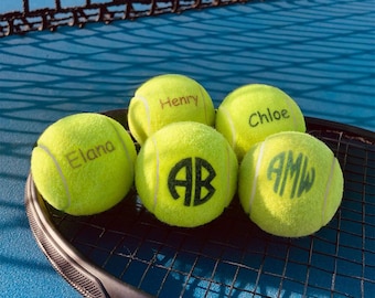 Personalized Tennis Balls - Custom Name, 3-Piece Set Custom Tennis Balls for Sports Enthusiasts, Tennis Lovers, Unique Mother's Day Gifts