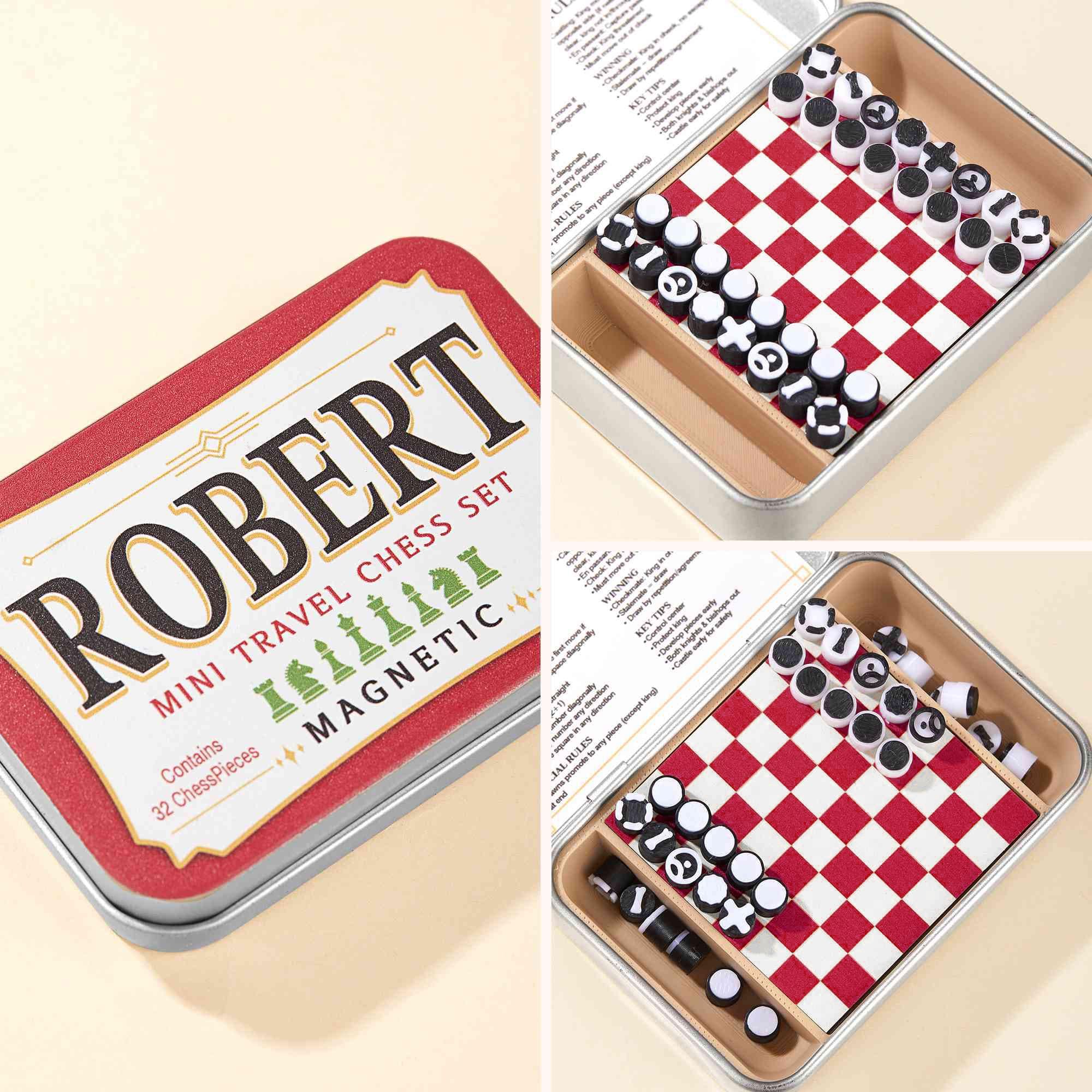 Personalized Altoids Tin Magnetic Mini Travel Chess Board Set Custom ...