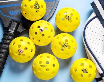 Personalized 40 Hole Pickleball Ball,Custom Name Photo,Logo Pickleball Lovers, Birthday, Sports Gift, Mother's Day Gift,Custom Pickleball