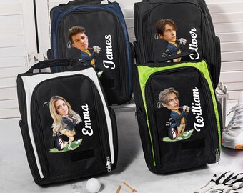 Personalized Golf Club Cartoon Character Face Photo Large Capacity Bag Custom Name Golf Accessories Birthday Christmas Gift for Golf Lovers