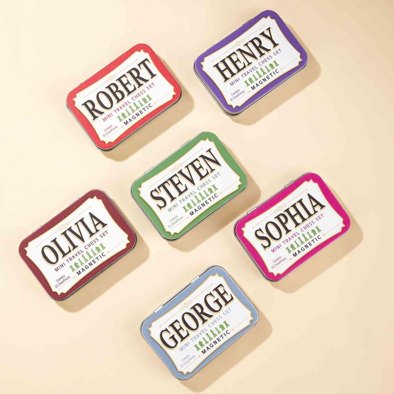 Personalized Altoids Tin Magnetic Mini Travel Chess Board Set Custom ...