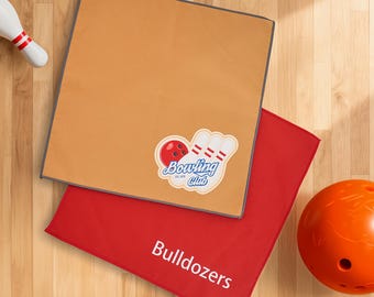 Personalisierte Fett-Entfernen Bowling Ball Reinigungstücher | Benutzerdefinierte Logos & Text | Bowlingbahn Zubehör | Für Bowlingbegeisterte