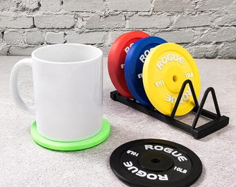 Conjunto de 5 protetores de para-choque 3D antiderrapantes personalizados em cores sortidas, com nome personalizado. Presente divertido de aniversário para entusiastas de musculação e fitness, Dia das Mães.