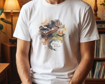 Tokyo Jazz Kissa Shirt | Vinyl draaitafel T-shirt | Audiophile cadeau voor papa | Retro Japanse muziek graphic | Whiskey Lover T-shirt