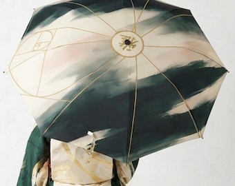 Golden Ratio Umbrella, Fibonacci Spiral Art, Sacred Geometry Gift, Wabi Sabi Japanese Aesthetics, Abstract Math Teacher Gift