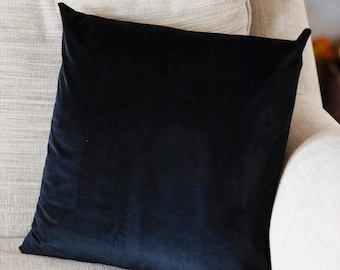 Black Velvet Throw Pillow Covers