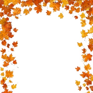 Watercolor Maple Leaves Frames – Autumn Clipart PNG (Digital Download)