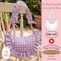 DIY Slouchy Hobo Bag Frilly Adjustable Scrunchie Strap Saddle Bag Sewing  Pattern Beginner PDF product logo