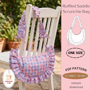 DIY-Schnittmuster für eine lässige Hobo-Tasche mit Rüschen und verstellbarem Schultergurt (PDF) für Anfänger